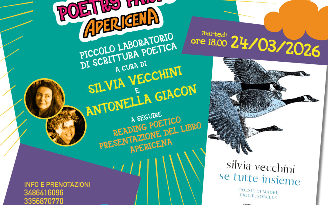 Martedì 24 ore 18.00 Poetry Party 2026